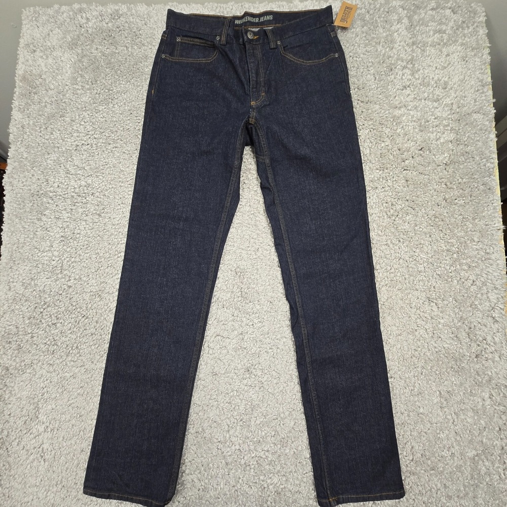 Duluth Trading Co‎ Mens Flex Straight Leg Jeans Dark Indigo Size 32x34 Workwear